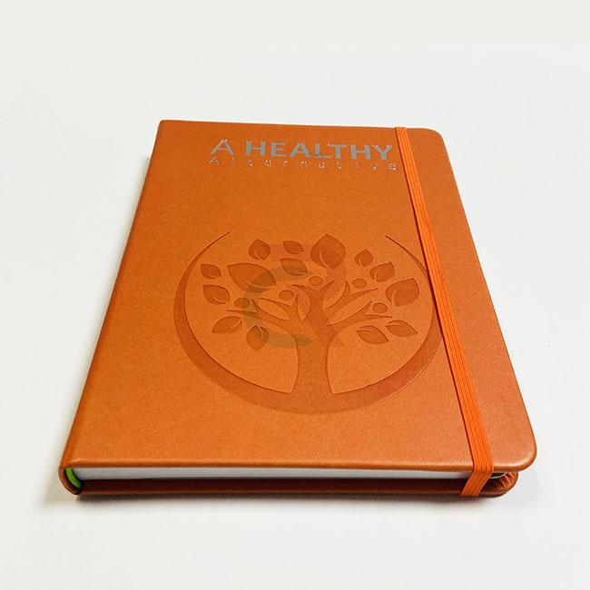 Hardcover Leather Planner ມີແຖບດັດສະນີ